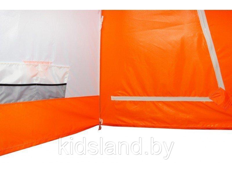 Зимняя палатка "Пингвин Зонт 3 с дышащим верхом" Люкс (1-сл.) бело-оранжевый - фото 5 - id-p191191611