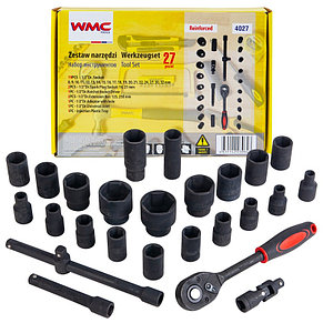 Набор инструментов ударный 1/2'' 27 предметов WMC TOOLS WMC-4027, фото 2