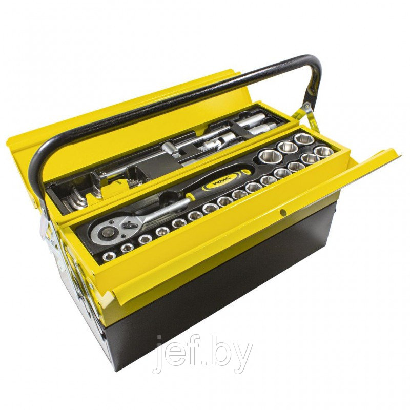 Набор инструментов 60 предметов в складном металлическом ящике WMC TOOLS WMC-4060C