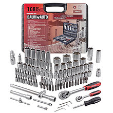 Набор инструментов 108 предметов 1/2" 1/4" 6-гранных 4-32мм BAUMAUTO BM-41082-5