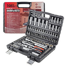 Набор инструментов 108 предметов 1/2" 1/4" 6-гранных 4-32мм BAUMAUTO BM-41082-5, фото 2