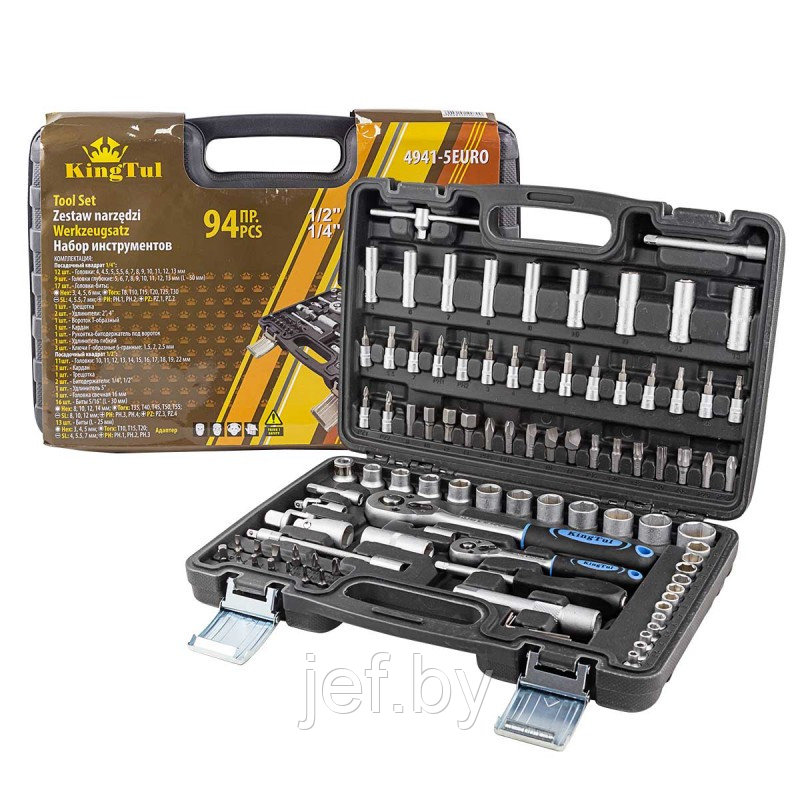 Набор инструментов 94 предмета KINGTUL KT-4941-5EURO