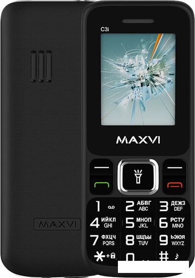 Мобильный телефон Maxvi C3i (черный) - фото 1 - id-p191250680