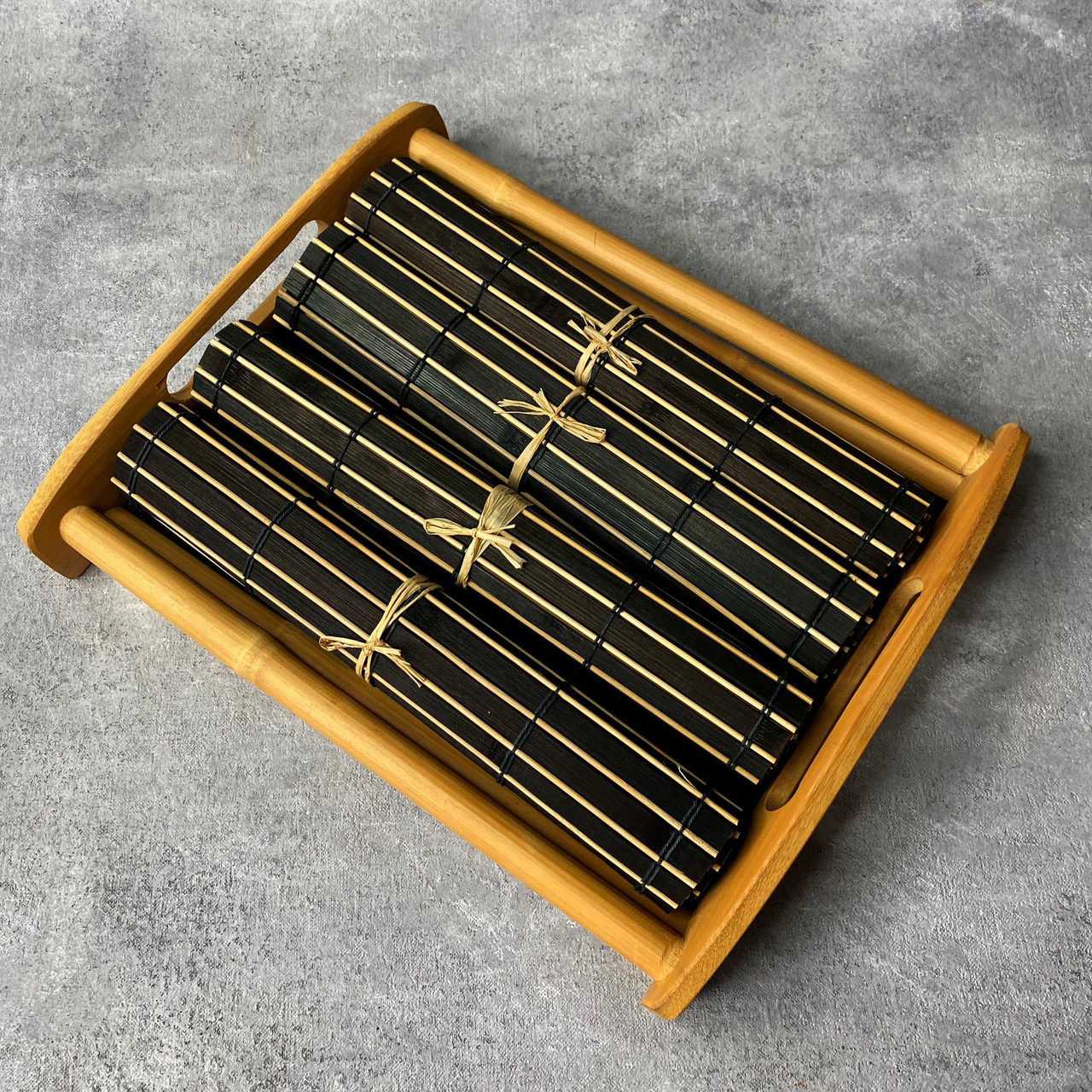 Поднос с бамбуковыми салфетками, подарочный набор - фото 1 - id-p191252256