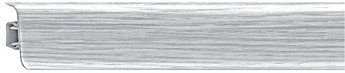 Напольный плинтус ПВХ с кабель каналом RICO LEO 112-Ясень серый