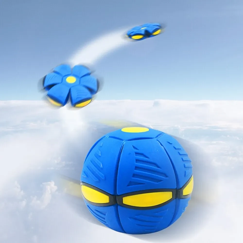 Летающий плоский трансформер диск Фрисби - мяч Flat Ball Disk фрисби , летающий дискошар