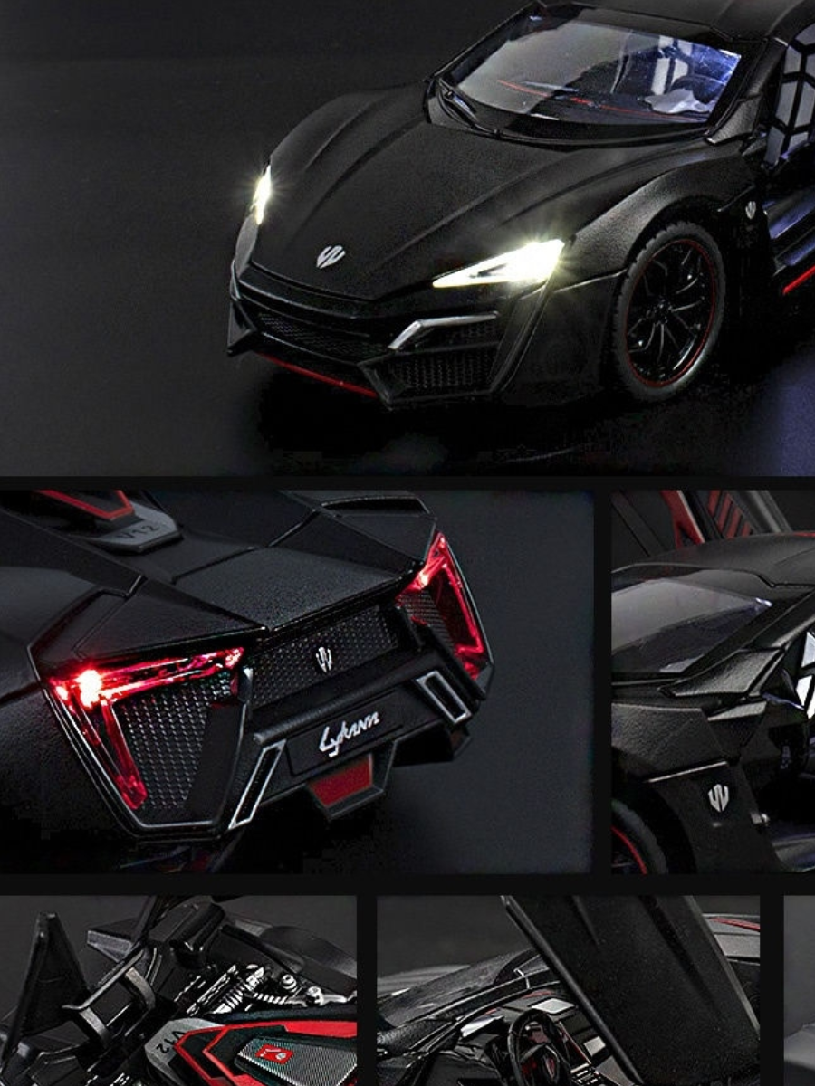 Металлическая машинка Lykan Hypersport / Машинка Лукан Хайперспорт, 21 см Коллекционная машинка 1:28 - фото 5 - id-p191284158