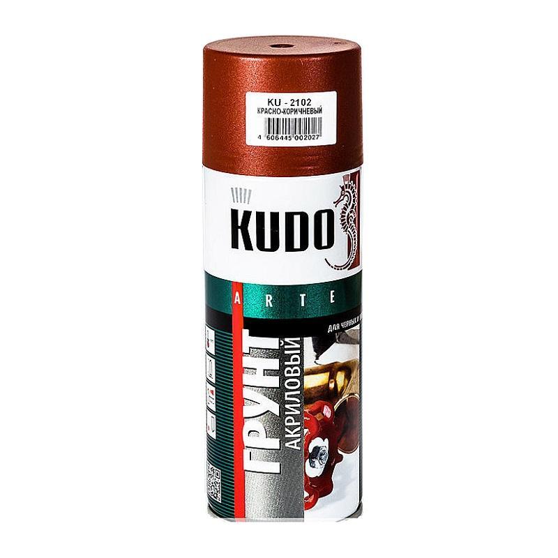 KUDO Грунт универсальный акриловый Красно-коричневый KU-2102 520мл - фото 1 - id-p191287358