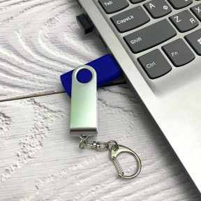 USB накопитель с брелком (флешка) Twist , 32 Гб Синяя - фото 1 - id-p182129846