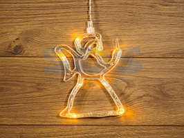 Фигура светодиодная "Ангелок" на присоске с подвесом, цвет ТЕПЛЫЙ БЕЛЫЙ (Класс защиты 3; IP20; Тип питания: