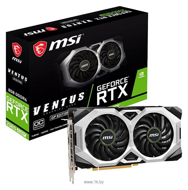 Видеокарта MSI GeForce RTX 2060 SUPER VENTUS GP OC - фото 1 - id-p191294431