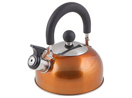 Чайник со свистком, нержавеющая сталь, 1.2 л, серия Holiday, оранжевый металлик, PERFECTO LINEA (диаметр 16,5