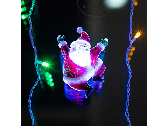 Фигура светодиодная "Санта Клаус" на присоске, RGB (Класс защиты 3; IP20; Тип питания: батарейки) (NEON-NIGHT)