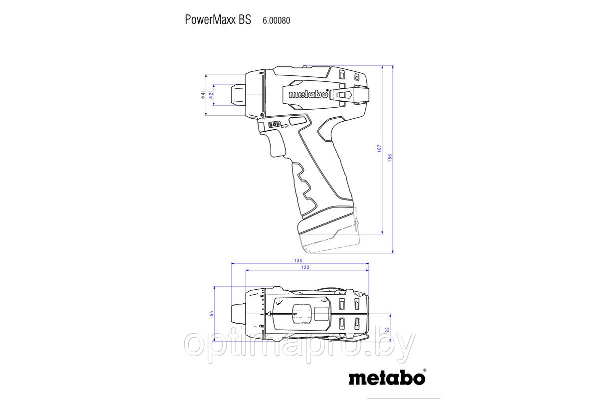 Дрель-шуруповерт Metabo PowerMaxx BS Basic Set [600080880] - фото 2 - id-p191294862