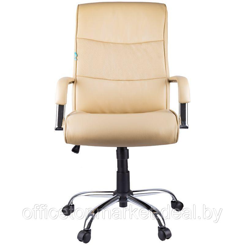 Кресло для руководителя Helmi "HL-E03 Accept", экокожа, металл, бежевая - фото 2 - id-p172599583