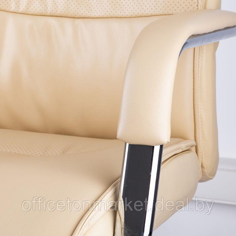 Кресло для руководителя Helmi "HL-E03 Accept", экокожа, металл, бежевая - фото 5 - id-p172599583