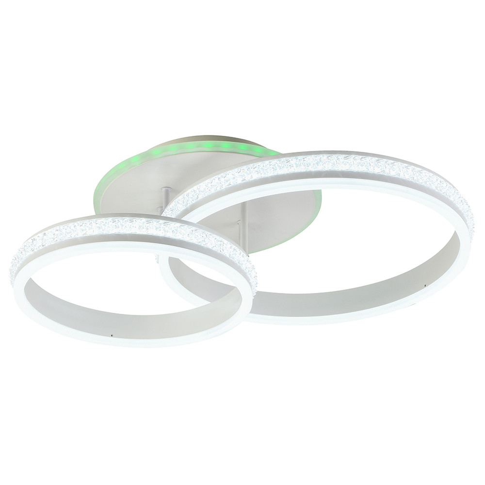 Светодиодная люстра 6004/2 WHT 156W+8W RGB