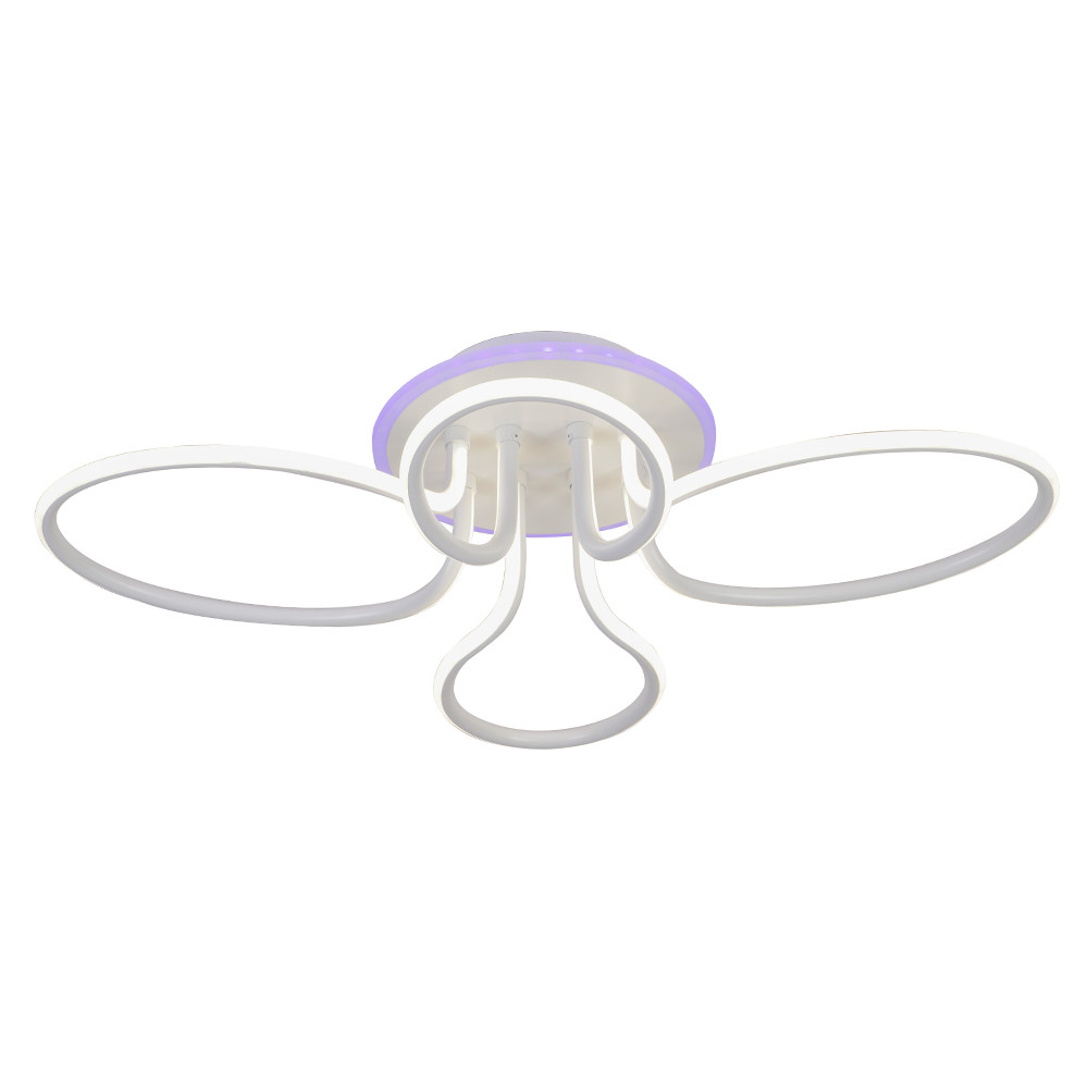 Светодиодная люстра 6049/2+2A WHT 112W+6,5W RGB