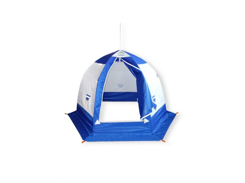 Зимняя палатка зонт для рыбалки "Пингвин Зонт 3 с дышащим верхом" Люкс (1-сл.) бело-синий, арт 29