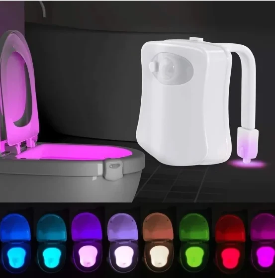Цветная LED подсветка для унитаза (туалета) с датчиком движения - фото 2 - id-p191301601