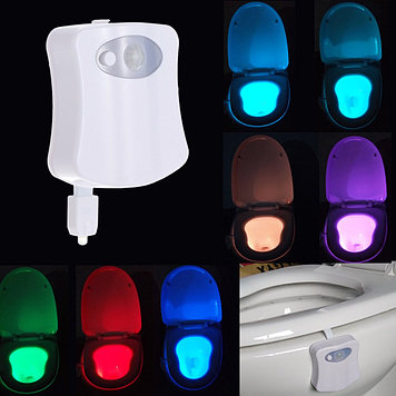 Цветная LED подсветка для унитаза (туалета) с датчиком движения