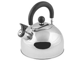 Чайник со свистком, нержавеющая сталь, 2.5 л, серия Holiday, серебристый металлик, PERFECTO LINEA (диаметр 19
