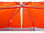 Зимняя палатка зонт для рыбалки "Пингвин Зонт 4" Люкс (1-сл.) бело-оранжевый, арт 4по, фото 2