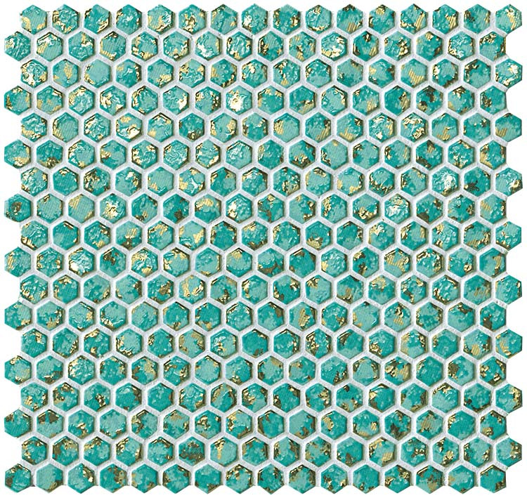 Декор Turquoise Hexagon Gold DWELL / ДВЕЛЛ ATLAS CONCORDE - фото 1 - id-p87390664