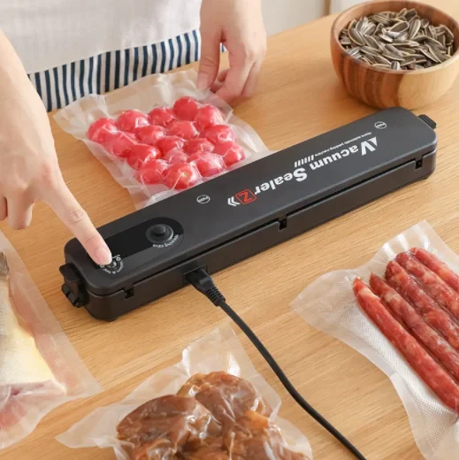 Вакуумный упаковщик (запайщик) продуктов Vacuum Sealer S (2 режима работы +5 пакетов в подарок) - фото 4 - id-p191304288