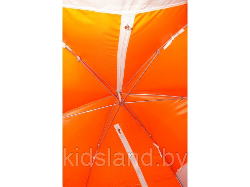 Зимняя палатка "Пингвин Зонт 4" Люкс (1-сл.) бело-оранжевый - фото 5 - id-p191307336