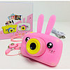Детский фотоаппарат Зайчик с ушками Zup Childrens Fun Camera с играми. Розовый, фото 10