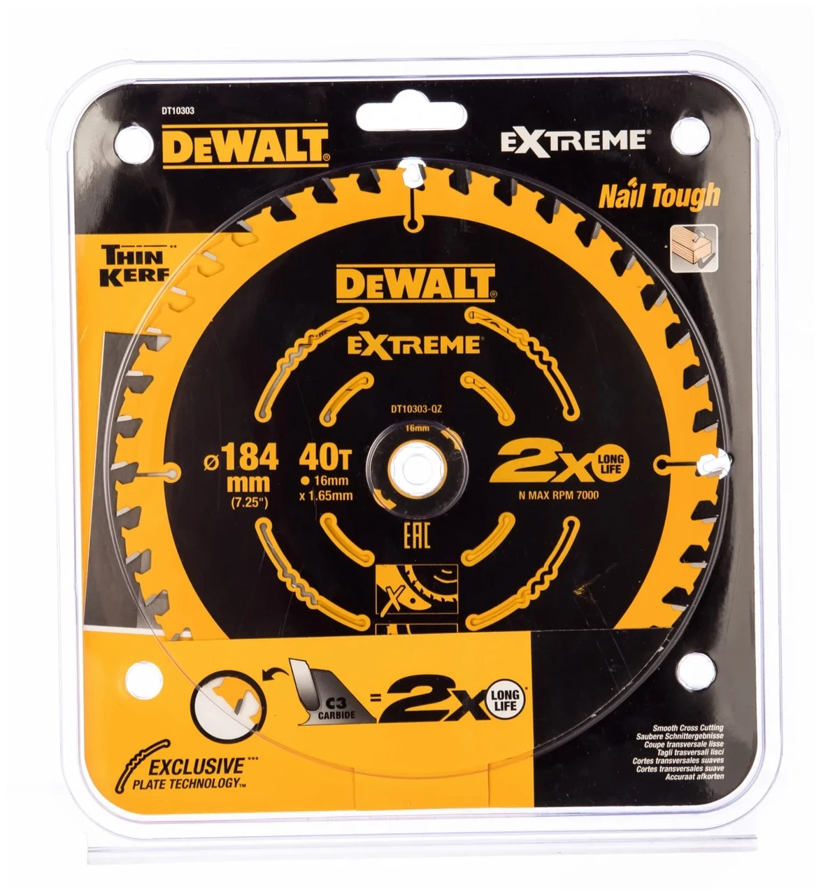 Пильный диск по дереву DeWALT Extreme DT10303-QZ (184х16 мм) 40 WZ