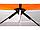 Зимняя палатка Пингвин Mr. Fisher 200 (2-сл) вшитый пол на липучке 200*200 (бело-оранжевый) + чехол, фото 7