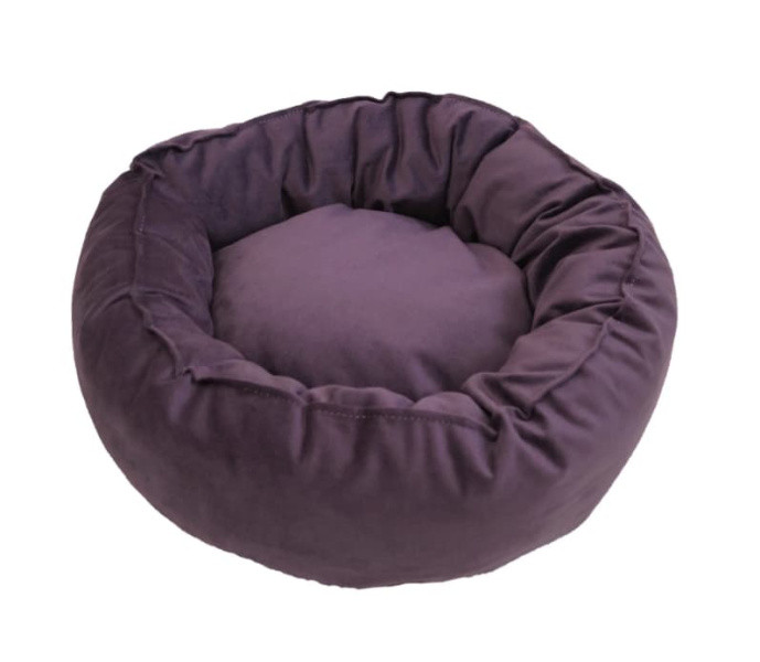 Лежанка круглая со съемным чехлом Тото1 50 см (фиолетовый) - фото 1 - id-p191308785