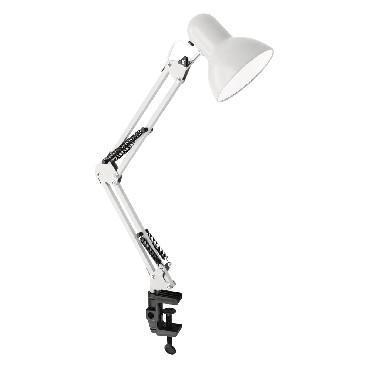 Лампа на струбцине ULTRAFLASH UF-312P С01 белый светильник настольный - фото 1 - id-p188225497