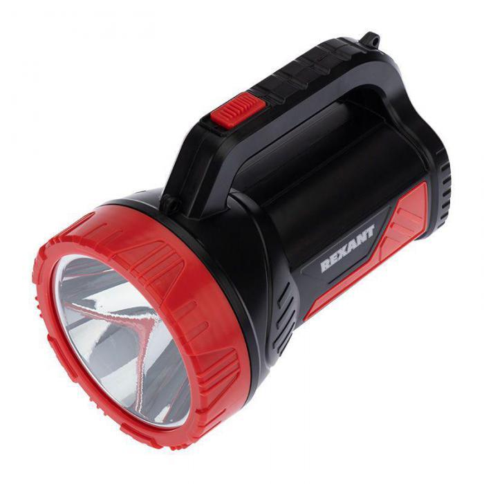 Фонарь-прожектор на аккумуляторе Ручной переносной светодиодный поисковый фонарик REXANT 75-707 - фото 1 - id-p188227337
