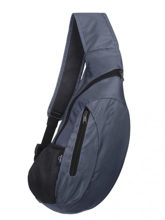 Рюкзак через плечо Mobylos Cross-X Grey 30405 бананка сумка складной из полиэстера стильный легкий - фото 1 - id-p190652228