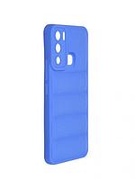 Чехол DF для Infinix Hot 12i Silicone дутый Blue inJacket-01