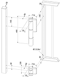 Доводчик-петля Locinox MAMMOTH180 RAL 9005 для калитки гидравлический LOCINOX, фото 3