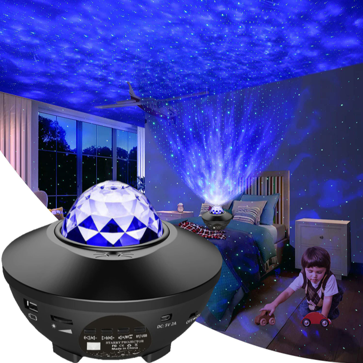 Музыкальный проектор –ночник звездного неба Starry Projector Light (10 световых режимов, 3 уровня яркости, USB