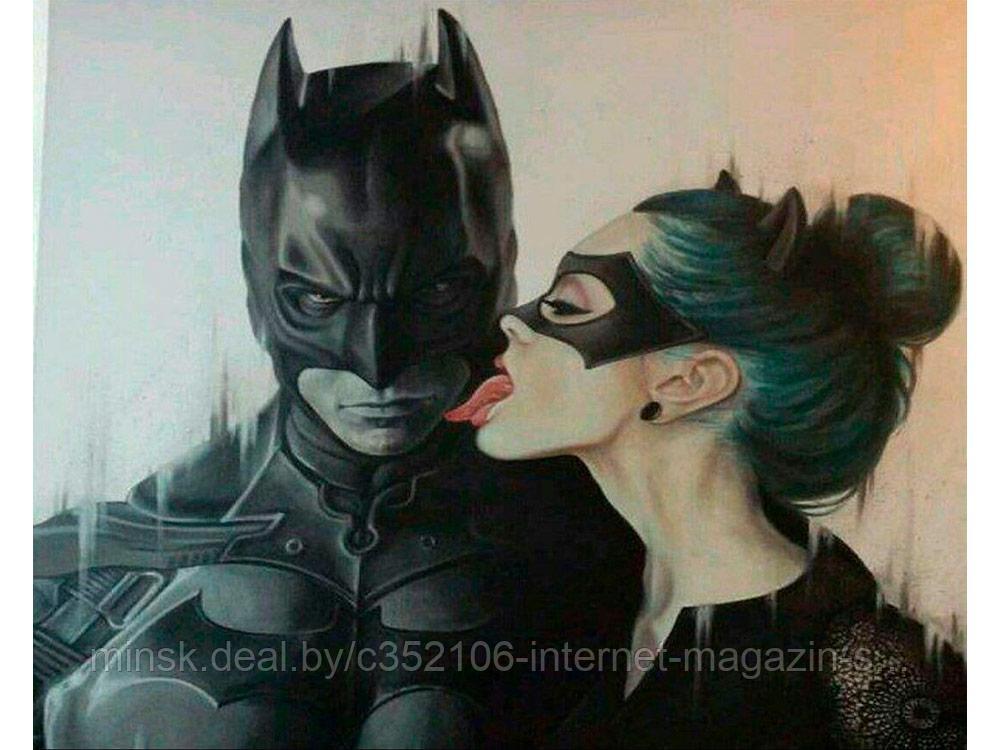 Рисование по номерам "Бетмен и девушка" картина