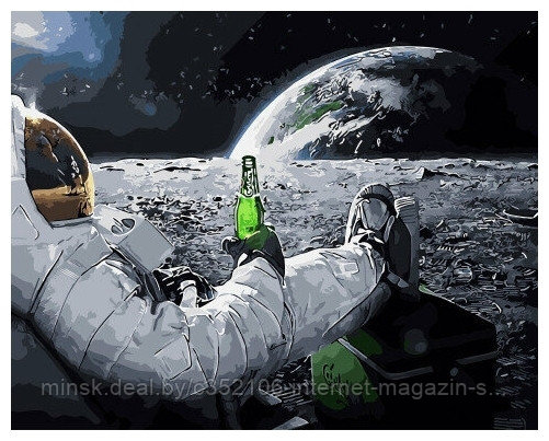 Рисование по номерам "Космический отдых" картина