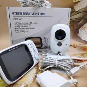 Видео няня беспроводная Video Baby monitor VB-603 (датчик температуры, ночное видение, 8 колыбельных, 2-х - фото 1 - id-p190523581