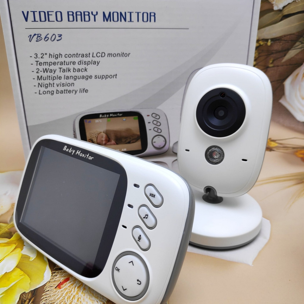 Видео няня беспроводная Video Baby monitor VB-603 (датчик температуры, ночное видение, 8 колыбельных, 2-х - фото 3 - id-p190523581