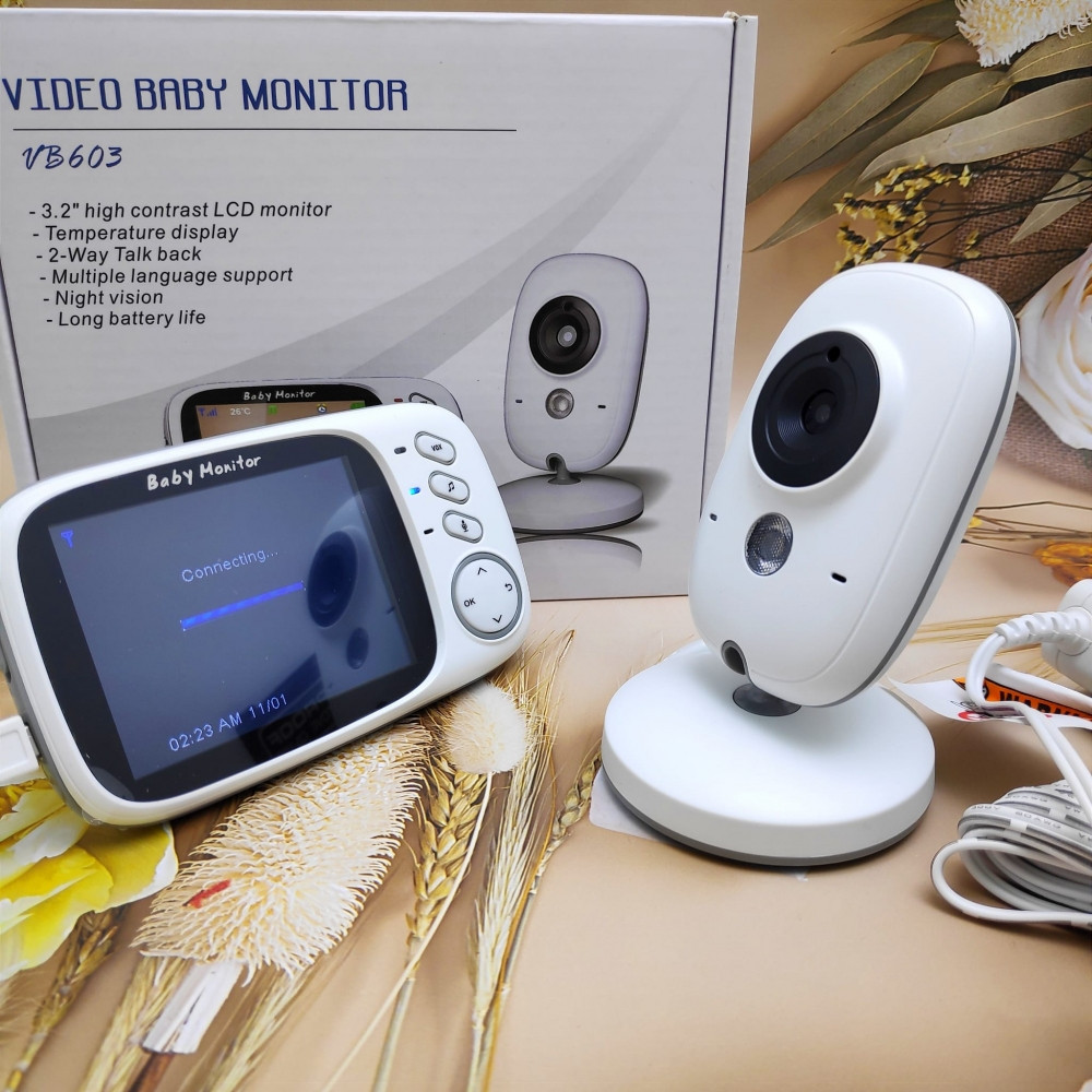 Видео няня беспроводная Video Baby monitor VB-603 (датчик температуры, ночное видение, 8 колыбельных, 2-х - фото 7 - id-p190523581