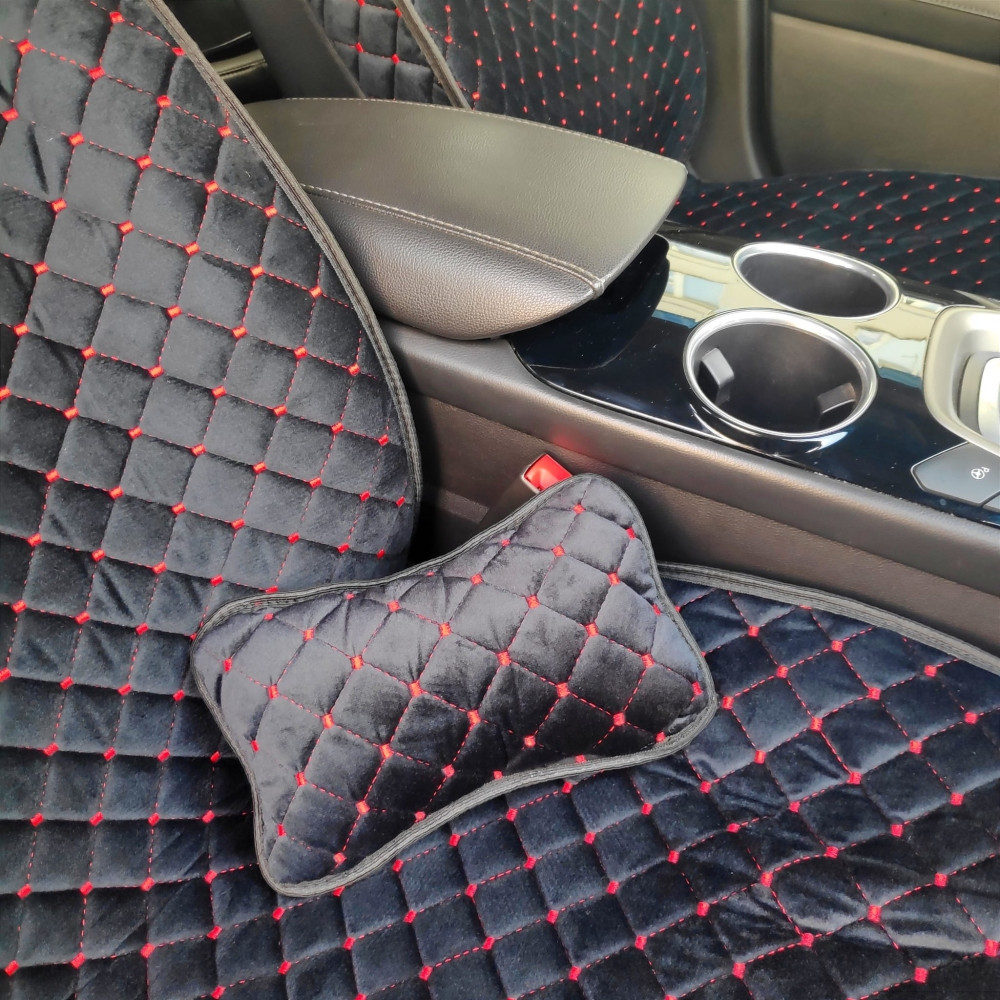 Модельные автонакидки на передние сиденья (велюровый комплект) с боковой частью PREMIUM ПОДУШКА В ПОДАРОК - фото 9 - id-p189296037