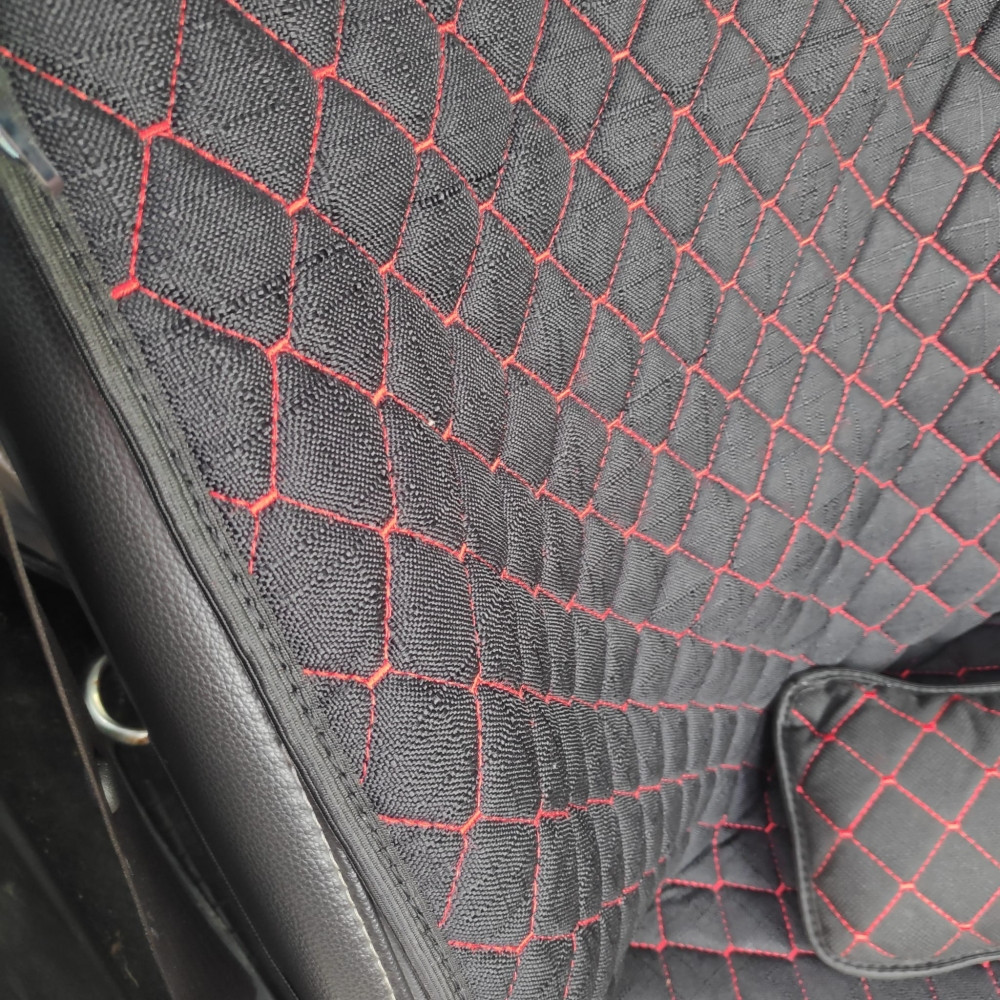 Модельные автонакидки на передние сиденья (льняной комплект) PREMIUM без боковой части ПОДУШКА в подарок - фото 4 - id-p189296040