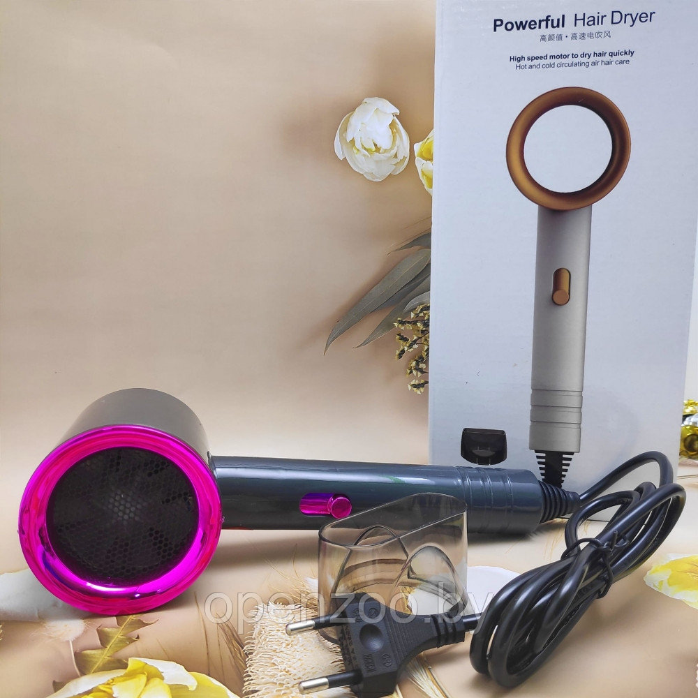 Профессиональный фен для сушки и укладки волос Powerful Hair Dryer 800W (2 темп. режима, 2 скорости) - фото 3 - id-p190874750