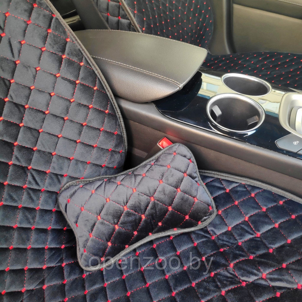 Модельные автонакидки на передние сиденья (велюровый комплект) с боковой частью PREMIUM ПОДУШКА В ПОДАРОК - фото 9 - id-p190874812