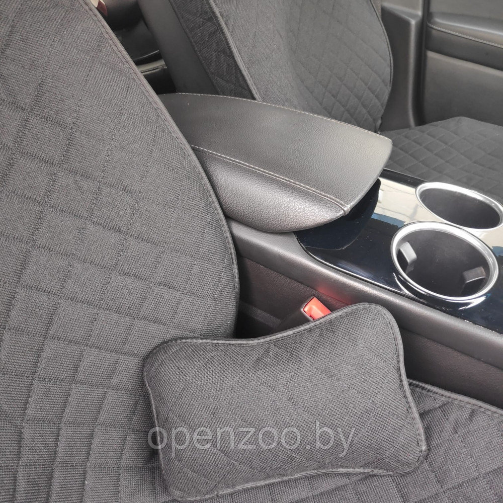 Модельные автонакидки на передние сиденья (льняной комплект) PREMIUM с боковой частью ПОДУШКА в подарок - фото 10 - id-p190874818
